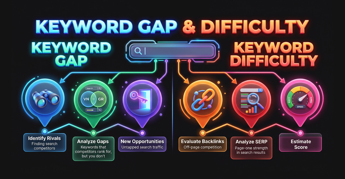 Keyword Gap and Keyword Difficulty: How to Choose Better SEO Opportunities